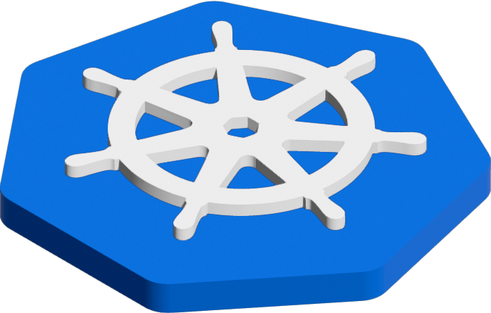 kubernetes logo isometric